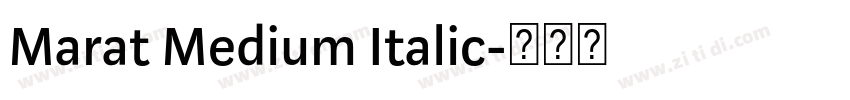 Marat Medium Italic字体转换